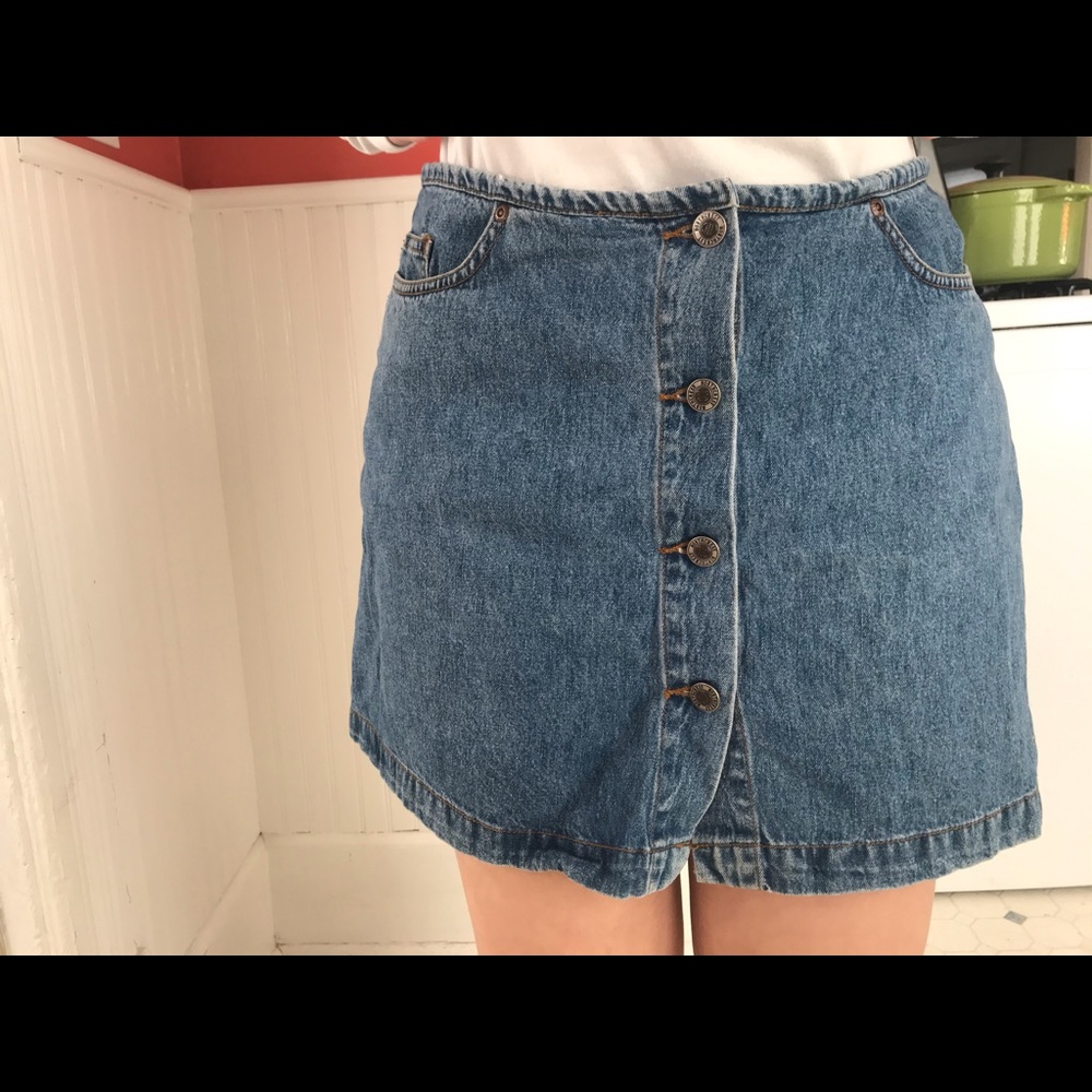 thrifted denim skort